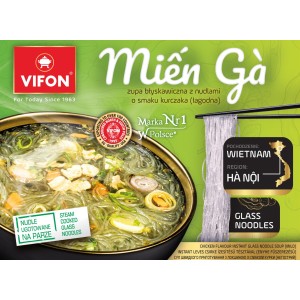 VIFON - Zupa błyskawiczna MIEN GA z nudlami vermicelli szklistym o smaku kurczaka łagodna 58g